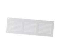 300x100mm Rejilla de Ventilación con Mosquitera - Rejillas de Aireación Metálicas - Acero, Blanco