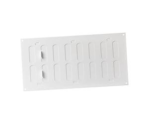 300x150mm Blanco Haeusler-Shop - Rejilla de ventilación, chapa de acero