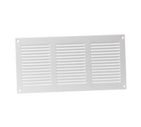 300x150mm Rejilla de Ventilación con Mosquitera - Rejillas de Aireación Metálicas - Acero, Blanco