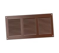 300x150mm Rejilla de Ventilación con Mosquitera - Rejillas de Aireación Metálicas - Acero, Marrón