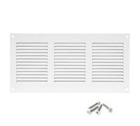 300x150mm Rejilla de Ventilación de Acero Blanco con Mosquitera - Rejillas de Ventilación Metálicas