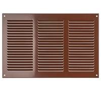 300x200mm Metalica Rejilla de Ventilación con Mosquitera - Marrón