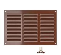 300x200mm Metalica Rejilla de Ventilación con Mosquitera - Marrón