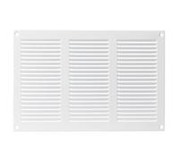 300x200mm Rejilla de Ventilación con Mosquitera - Rejillas de Aireación Metálicas - Acero, Blanco