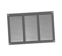 300x200mm Rejilla de Ventilación con Mosquitera - Rejillas de Aireación Metálicas - Acero, Gris