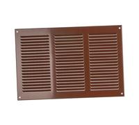 300x200mm Rejilla de Ventilación con Mosquitera - Rejillas de Aireación Metálicas - Acero, Marrón