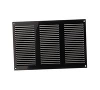 300x200mm Rejilla de Ventilación con Mosquitera - Rejillas de Aireación Metálicas - Acero, Negro
