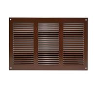 300x200mm Rejilla de Ventilación de Acero Marrón con Mosquitera - Rejillas de Ventilación Metálicas
