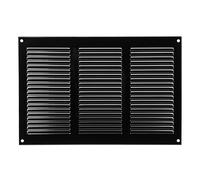 300x200mm Rejilla de Ventilación de Acero Negro con Mosquitera - Rejillas de Ventilación Metálicas