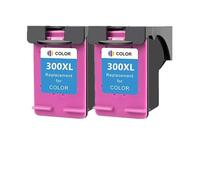 300XL Cartridge for H-*0P 300 XL for 300 Ink for D-skjet D1660 D2500 D2560 D2660 D5560 F2420 F2480 F2492 Printer(2Pack Color)