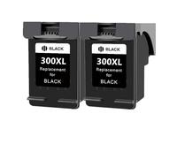 300XL Cartridge for H-*0P 300 XL for 300 Ink for D-skjet D1660 D2500 D2560 D2660 D5560 F2420 F2480 F2492 Printer(2Pack Black)