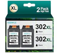 302 XL 302XL - Cartuchos de Tinta para Cartuchos HP 302 XL para HP 302 XL Negro para Officejet 3830 3831 3832 4650 4654 Envy 4520 DeskJet 1110 2130 3630 3632 (2 Negro)