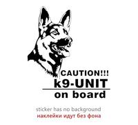 30270 Varios tamaños, colores, unidad K9 a bordo, pegatina de vinilo para coche, pegatinas impermeables para camión (4)