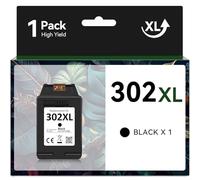 302XL Cartuchos de Impresora Negro, 302 Cartucho Compatible para HP 302 Cartuchos Negro, 302XL Negro para OfficeJet 3831 5230 3833 3830 DeskJet 3630 3636 3639 Envy 4524 4527 4525 (Pack de 1)