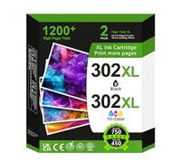 302XL Cartuchos de Impresora Sustitutos de los Cartuchos Originales HP 302 Color Negro,302 XL Cartuchos para HP OfficeJet 3831 3833 3830 3832 3835 4650 DeskJet 3630 3632 2130 3639 Envy 4520 4525 4527