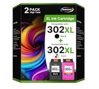 302XL - Cartuchos de Tinta de Repuesto para HP 302, compatibles con Tinta para HP 302 XL, Negro y Color para Envy 4520, 4525, 4527, OfficeJet 3831, 3833, 3830, DeskJet 3630, 3639, 3632, 2130 (2