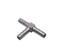 304 accesorios de acero inoxidable, Tamaños múltiples del acoplamiento de tres vías conector lengüeta la cola pagoda camiseta manguera SS304(6mm)