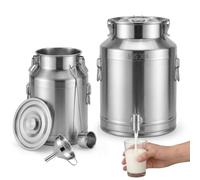 304 Acero Inoxidable Cubo de Leche, 5-125L Bidón de Leche con Grifo
