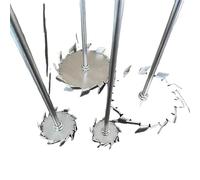 304 Agitador de acero inoxidable, Disco/varilla de dispersión dentada acero inoxidable 304, varios tamaños(8x250mm Rod)