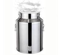 304 Inless - Bote de leche de acero con tapa, jarra de grifo de 5,88 L, cubo de líquido de 24 litros para el hogar y la cocina, perfecto para transportar Beves