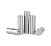 304 Pasadores de cabeza redonda ， Paquete de 20 pasadores posicionamiento cilíndricos acero inoxidable 304 plateados, varios tamaños 4 mm a 100(M1-30MM)