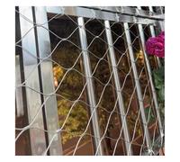 304 - Red de alambre de acero inoxidable flexible tipo X para balaustradas y plantas trepadoras, red de enrejado elástico, valla de ciervos (1,8 x 1 m de largo x 3,8 m de largo)