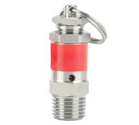 304 Stainless Sanitary Pressure Relief Valve, 1/8" & 1/4" BSPT Male 0.5-10Bar for Air Compressor(1l4 Bspt,0.9mpa 9Bar)