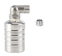 304 Stainless Steel 1/2" to 3/4'' Fully Water Level Control Float Valve with Tape Elbow inline water valve(D)