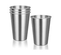 304 Stainless Steel Cups, 4 Pieces, Stackable, Durable and Aesthetic, Suitable for Various Drinks