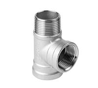 304 Stainless Steel External and Internal Wire tee External Thread Joint Accessories External Thread Mouth tee Plumbing Pipe Fittings 4/6 Points(G1/2)