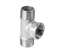 304 Stainless Steel External and Internal Wire tee External Thread Joint Accessories External Thread Mouth tee Plumbing Pipe Fittings 46 Points(G1/4)