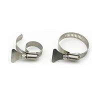 304 Stainless Steel Hand Twist Pipe Clamp, Adjustable Throttle Hoop with Handle for Water Oil Air Pipe, Heavy Duty Hose Clamp for Automotive Exhaust, Industrial and Plumbing (118-140 mm (2pcs))