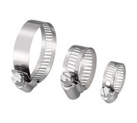 304 Stainless Steel Hose Clamp Assortment | Silver Multiple Sizes 5/10 Pcs Secure Pipe and Hose Joints(78-101mm(10pcs))