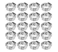 304 Stainless Steel Hose Clamps | 20Pcs Adjustable Double Wire Clamps for Industrial/Automotive/Household Use | Weather Protected with Galvanized Finish (9.6-11.3mm)