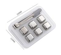 304 Stainless Steel Ice Cubes Whiskey Stones Set for Beer Drinks Reusable Metal Frozen Ice Balls for Chilling Beverages Perfect for Whiskey Cocktails and Other Drinks