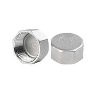 304 stainless steel Inner Silk Hexagonal Cap Pipe Plug Fittings 1/8" 1/4" 1/2" 3/4" Female Thread Tube Nut Hat Connector Adapter,Hex Cap Female,2"