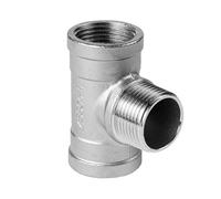 304 Stainless Steel Internal and External Wire tee External Thread Joint Accessories External Thread Mouth tee Plumbing Pipe Fittings 4-6 Points(G2)
