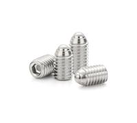 304 Stainless Steel M3 M4 M5 M6 M8 M10 Hex Socket Set Cup Cone Point Screw Metric Spring Ball Plunger Point Machine Bolt