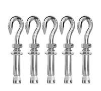 304 Stainless Steel M8 Expansion Eye Bolt Kit, 5-Pack for Concrete Walls, Ceilions, Brick Universal Through-Hole Eyebolt(Size C)