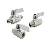 304 Stainless steel Mini Ball valve 1/8 1/4 3/8 1/2 3/4 / 1 NPT BSP Female male thread for water oil acid 2 way ball valve(1/4",Female to Female)