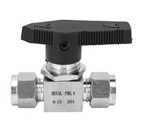 304 Stainless Steel Needle Valve | High Pressure 930PSI Flow Control for Water/Oil/Gas | 2 - Way Manual Valve with Double Ferrule Connection | Robust SS - 44S6 (F10)