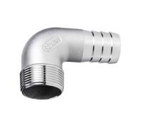 304 Stainless Steel Pagoda Elbow 1-1/2" BSP Male x 40mm Hosetail Barb Connector Water Heating Accessories