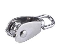 304 Stainless Steel Pulley Block M15 | 35kg High Load Capacity for Demanding Lifting | Single Wheel Swivel Pulley for Rope/Rigging/Hoisting | Weather Defying & Water