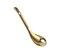 304 Stainless Steel Soup Ladle | Thickened Gold Plated Rice Spoon for Kitchen/Restaurant/Home | Sturdy & Simple to Maintain Soup Spoon