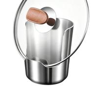 304 Stainless Steel Spoon Holder - Pot Lid Support Stand | Heavy Duty Kitchen Utensil Organizer | Non-Slip Bottom - Multi-Functional Spoon Ladle Caddy - For Countertop - Rust Proof Durable
