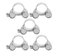 304 Stainless Steel T Bolt Clamp Rings | 5Pcs Hand Tightening Support Clips | Long - lasting for Plumbing/Automotive/DIY | 17-28mm 4 Styles (17-19mm)