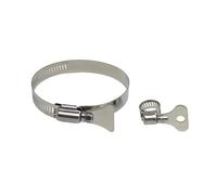 304 Stainless Steel T-Bolt Hose Clamp, Heavy Duty High Pressure Clamp for Exhaust, Air, Water, Fuel Pipe Repair and Welding Hardware Tool (21-38 mm5pcs)