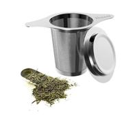 304 Stainless Steel Tea Filter Strainer with Lid and Double Handles
