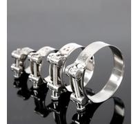 304 Stainless Steel Thickened Heavy Duty Fixed Pipe Clamp, Strong Reinforced Hose Clip for High Pressure Air Water Fuel Lines (1 pieza 149-161 mm)