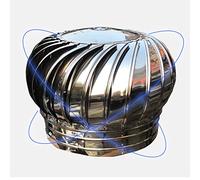 304 Stainless Steel Turbine Ventilator Vent Cap | 12 16 18 20 Inch Round Roof Vents for Houses Attic & Metal Roofs(300mm(11.8inch))